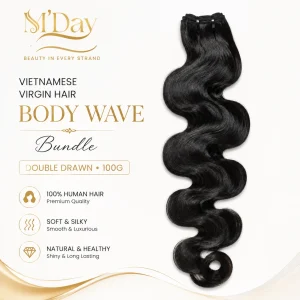 M'DAY Vietnamese Virgin Hair Body Wave Bundle – Double Drawn 100g