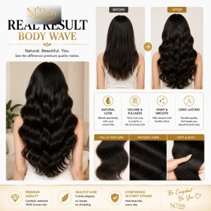 M'DAY Vietnamese Virgin Hair Body Wave Bundle – Double Drawn 100g - Image 6